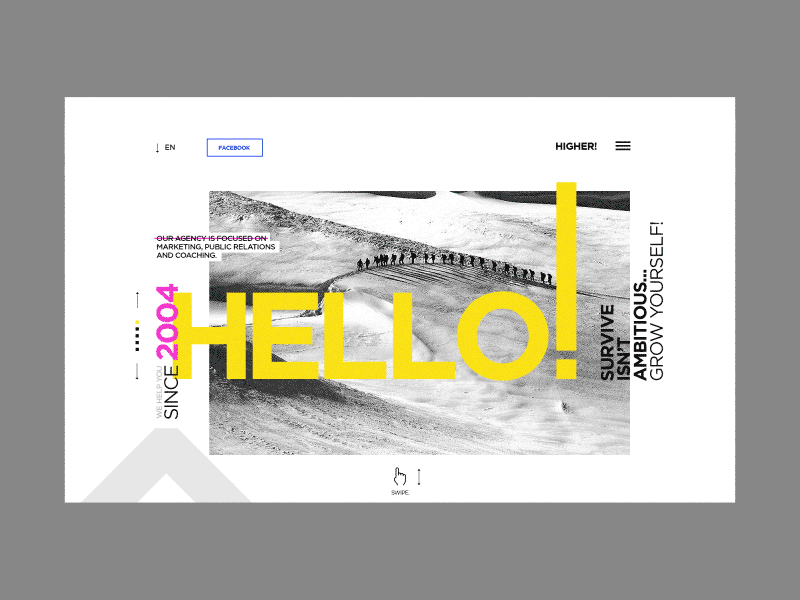 Higher - Marketing & PR agency agency design flow graphic marketing motion public relations site website