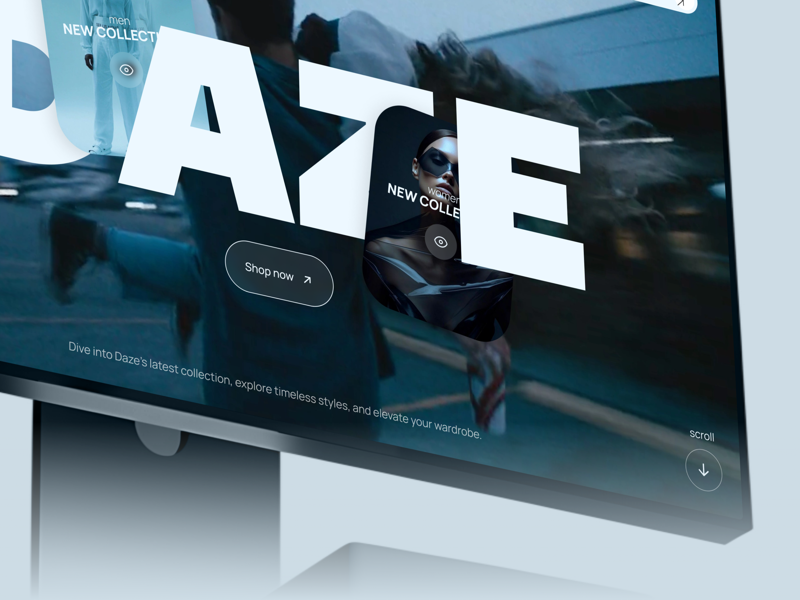Daze - Urban fashion landing page design ecom ecommerce website fashion landing page marketplace shopify shopify template shopping shopping app ui uxui web design website