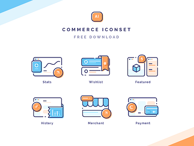 Commerce Iconset Freebie graph history icon icons illustrations lieart line marketplace outline payment shop stats