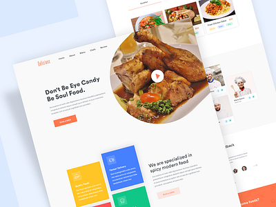 Restaurant Landing Page creative design food landing page restaurant restaurant homepage ui ux web website website design