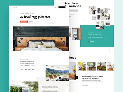 Premium houses clean green homepage homes interface landingpage orange ui ux website