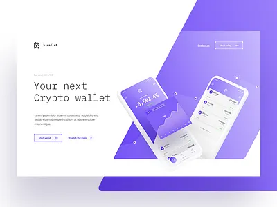 Crypto Wallet Hero Exploration app crypto gradient hero ui wallet website