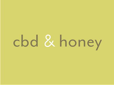 CBD & Honey Logo ampersand brand brand identity branding logo