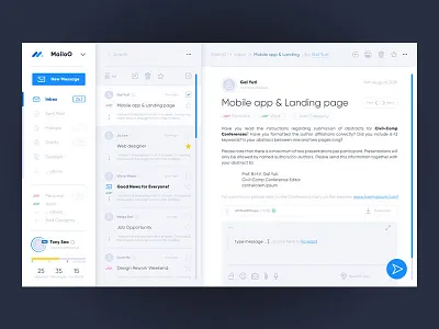 Mail Interface UI UX digital email icon interface mail ui ux