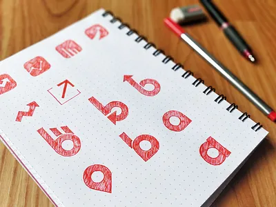 Hand-drawn Logo Variations early sketch logo logo design logo making logo sketching sketch