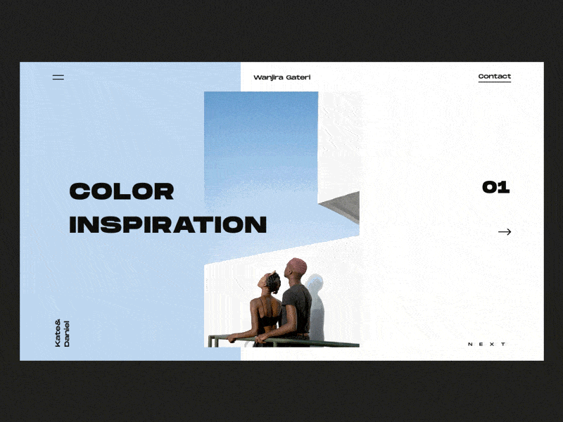 Homepage Alternative Animation animation color concept contrast gif homepage landing photographer slider ui ux