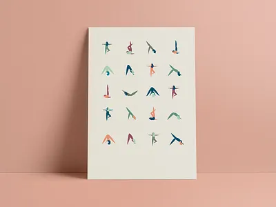 Floyo colors feminine floyo minimal pastel poster simple yoga