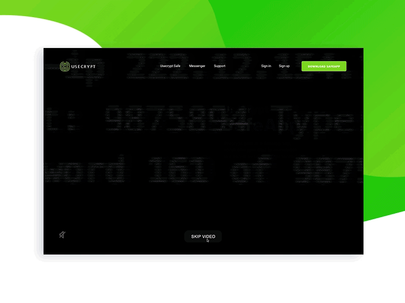 Usecrypt animation landingpage motion onepage page usecrypt