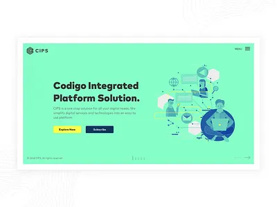 CIPS.ID Landing Page clean flat illustration isometric landing page ui ui design ux website