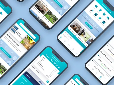Property Management App app branding mobile property management rent payment sketch user interface ux design
