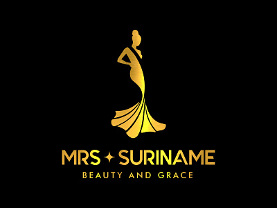 Mrs Suriname beauty brand classy color contest designer gold icon logo suriname type women