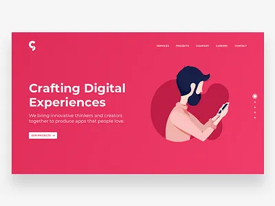 Landing Page Illustration glucode gradients illustration interface landing page navigation ui ux web website