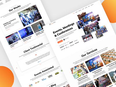 Event Management company website design conferences event exhibition home page landing page ui design web design website website design