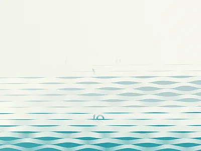 Waves clean color design geometric gradient illustration light minimal shadow simple texture vector