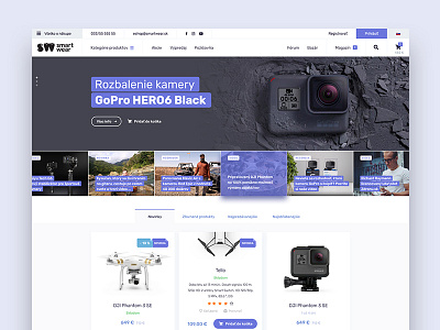 Smartwear drone ecommerce eshop ui ux webdesigm
