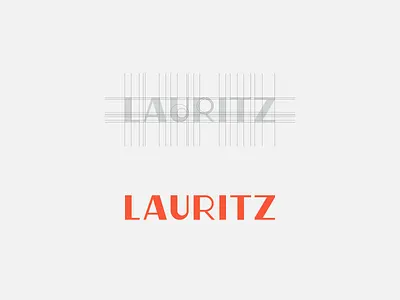 Lauritz Logo Grid branding process auction clean icon minimal creative logos custom font brand inspiration design symbol mark process logotype mathematical grid minimalistic design agency perfect guide modern wordmark portfolio type company simple logo agency word