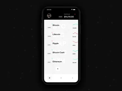 Crypto Portfolio App app bitcoin blockchain ethereum fintech mobile portfolio