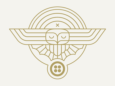 Twilio Superb Owl 2018 geometric illustration line owl pin simple wings