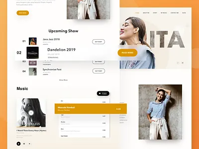 Monita Tahalea - Landing Page album homepage indie landing page monita tahalea music sing singer song ui ux web