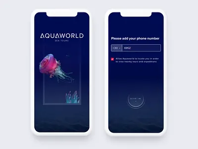 Sea Tours App app button clean cta gps interface ios iphonex maps minimal mobile ui ux