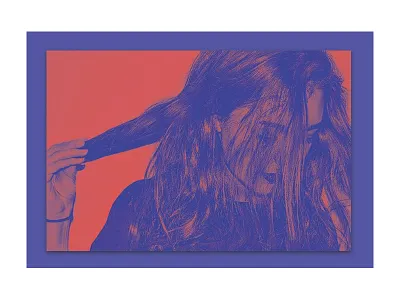 Fallen Strands blue duotone photography photoshop portrait red