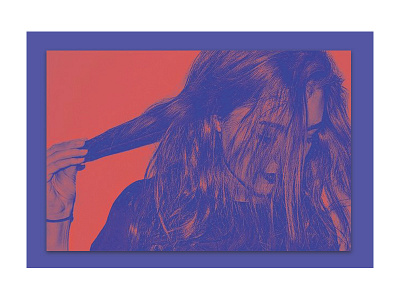 Fallen Strands blue duotone photography photoshop portrait red