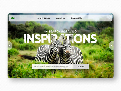 Daily UI Challenge 003 - Landing Page 003 challenge dailyui green landing page practice ui user interface ux vx wild zebra