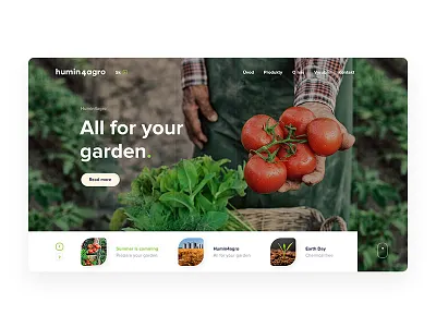 Humin4agro Concept agro ui ux webdesign