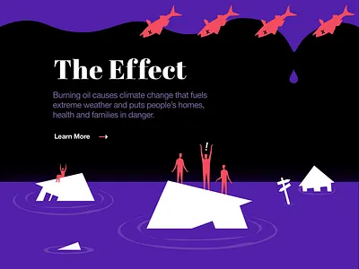 Saving the Arctic: People Over Oil arctic bold bright colors climate creative environment experiment greenpeace illustration ocean oil problem solving promo site ui ux visual visual art web web design zajno