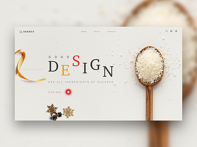 Agency Home clean home landing minimal ui ux webdesign