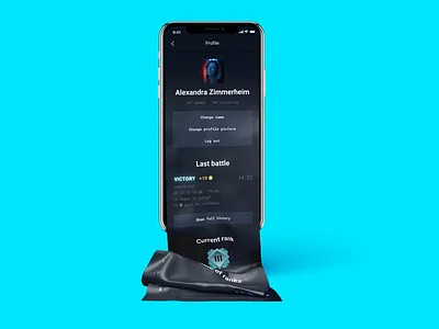 TR — profile battle dark mockup profile ranks sketch ui user ux victory