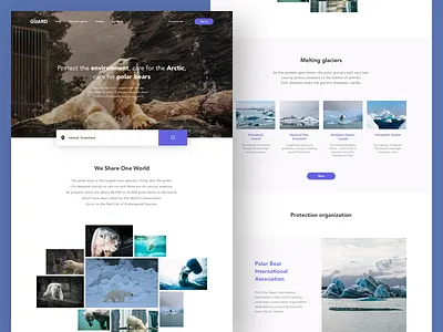 Environment Protection Web Design animal design environment interface queble ui ux web design website