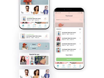 Factcool app design ui ux