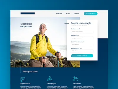 health insurance - Landing page design health insurance landing page nesta ui