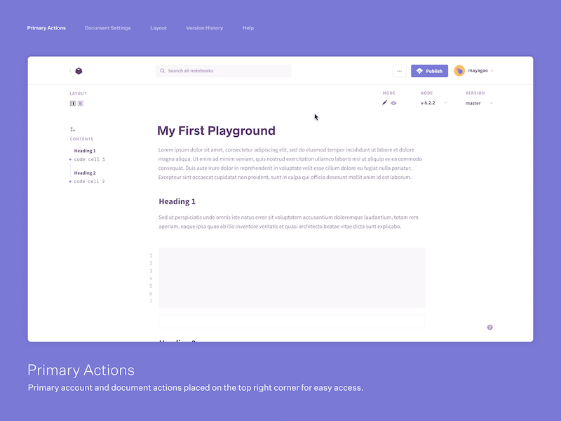 Navigation layout editor interface layout nav bar navigation runkit