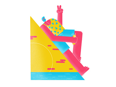 Summertime beach character color drawing drink illustration ipadpro peace sketch summer summertime triangle