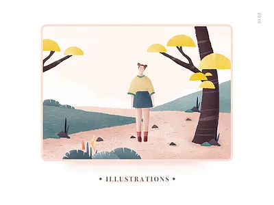 Illustrations design green illustrations people tree ui