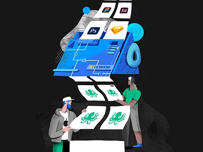 Accessible to everyone apple avocode design flat illustration integration linux logo product team ui ux