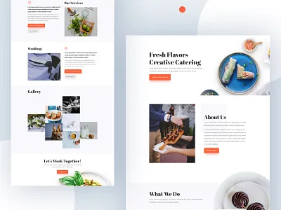 Food Catering Template Design for Divi catering divi food food catering layout minimal restaurant template website wordpress