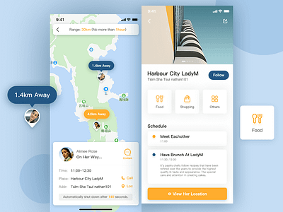 Date App app date location social contact ui