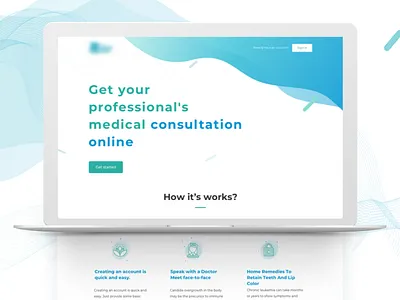 Medical Service clean design main page medical sketch ui ux web