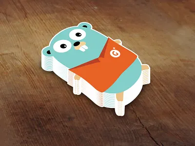 Golang Grofers Sticker cartoon golang meetup grofers illustration laptop stickers sticker