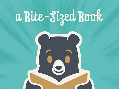 a Bite-Sized Book Logo bear books children illustration kids logo