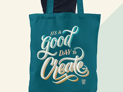 Create Everyday Tote // Courtney Blair design hand drawn hand drawn type hand lettering lettering typography