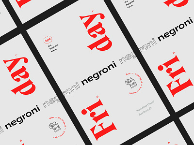 TypoStories - vol 7 6pm cocktail friday graphic design instagram story letters negroni stamp typography