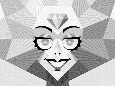 White Diamond diamond flat geometric illustration steven universe white