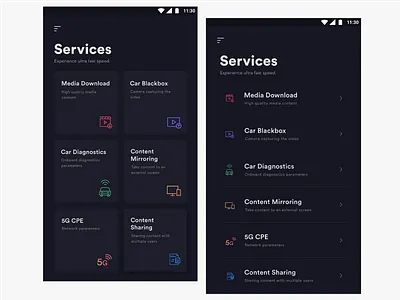 5G Network - Category UI 5g categories design studio network services shikha gupta ui ux uxd technologies