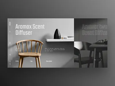 Aromax Scent Diffuser black dark design fashion grid minimalism site ui ux web design web site