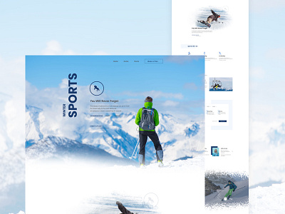 Winter Sports creative design experiment minimal sports template typography ui ux web