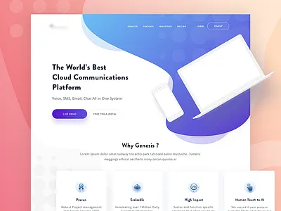 Ai Landing Page ai artificialintelligence automated flat automotive ui banking chat banking financial insurance communication customer care enterprises illustration inspiration iphone landing page machine learning material design minimal mobile ux icon web bot website web webpage